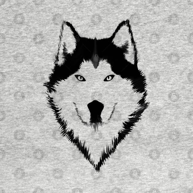 Wolf Portrait Abstract Design Transparent Background by vnteees1